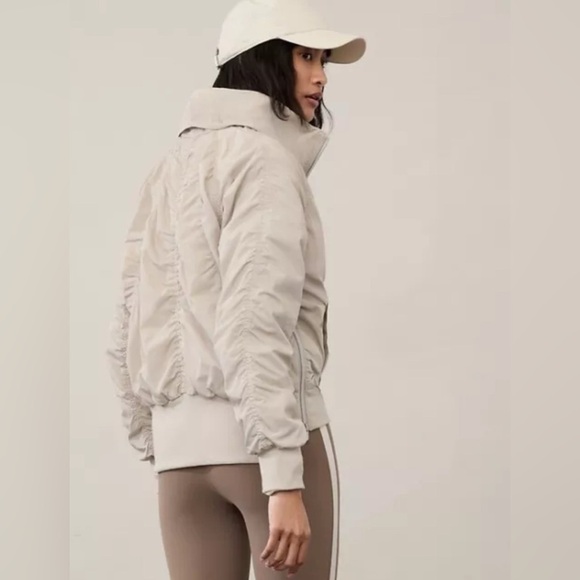 NWT Athleta Jetset Bomber Abalone Jacket Size Large - Picture 3 of 10